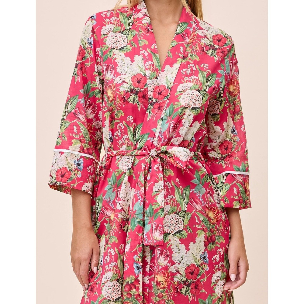 Papinelle 100% Cotton Tropical Lightweight Robe Size Medium